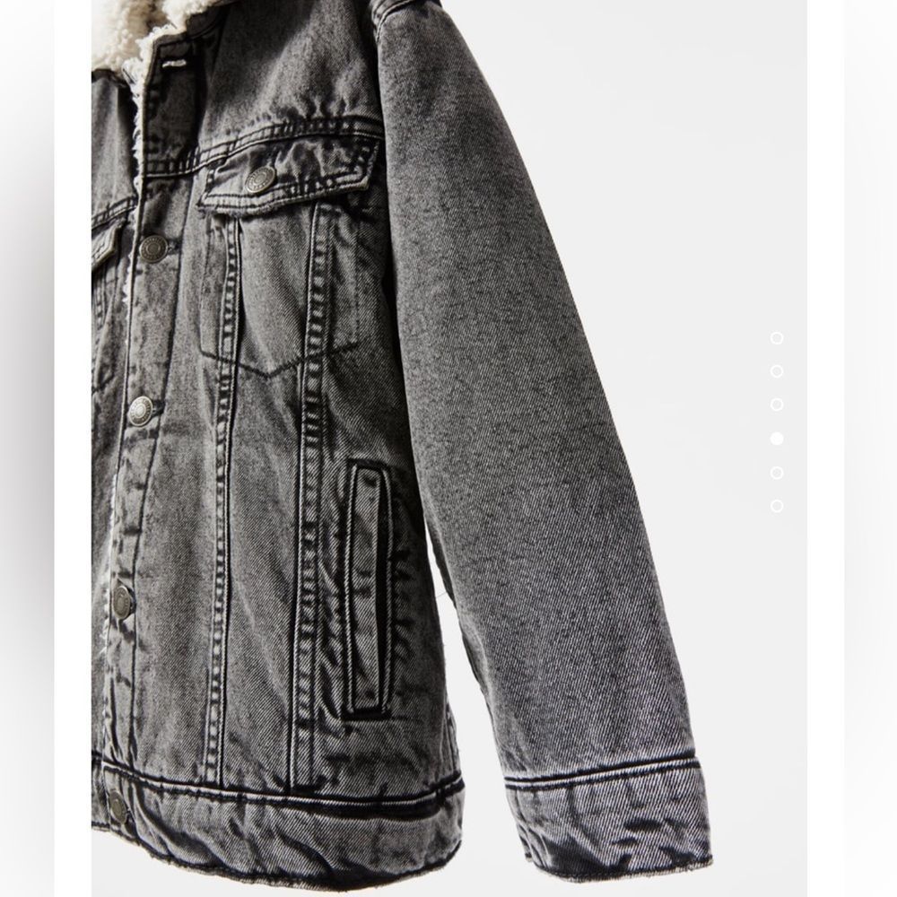 NWOT Zara Kids/Boys Fleece Trim Denim Jacket Size 13-14 Y - Picture 4 of 6